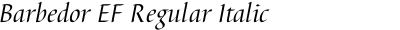 Barbedor EF Regular Italic